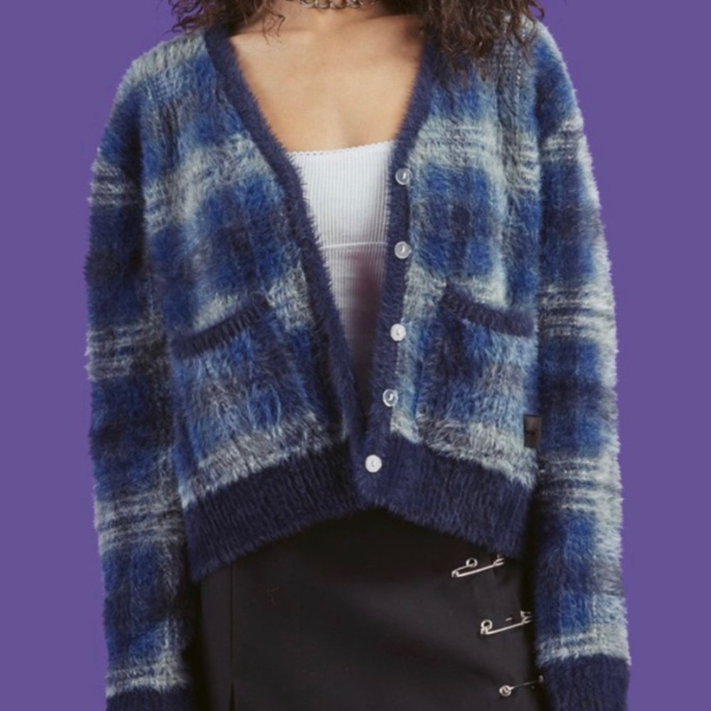 Blue unif ty cardigan !